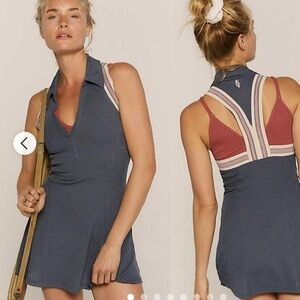 Free People Blue and Pink Dress